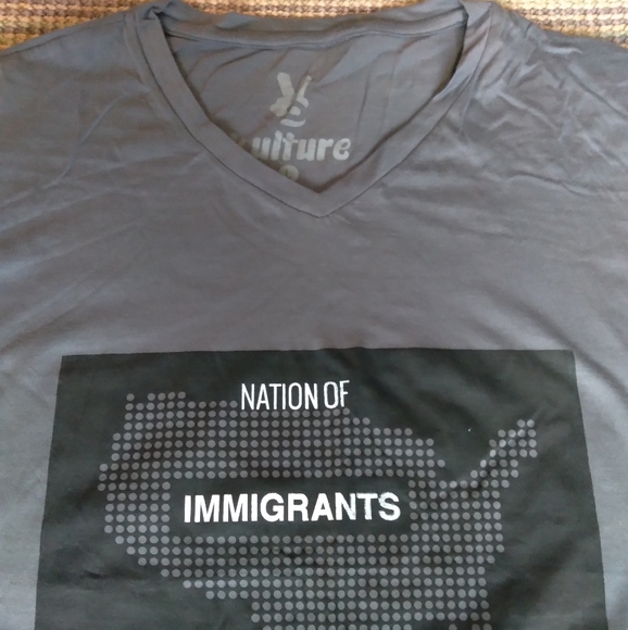 New men t-shirt Nation of Immigrants theme - Size L - 100% Pima Cotton - Picture 2 of 4